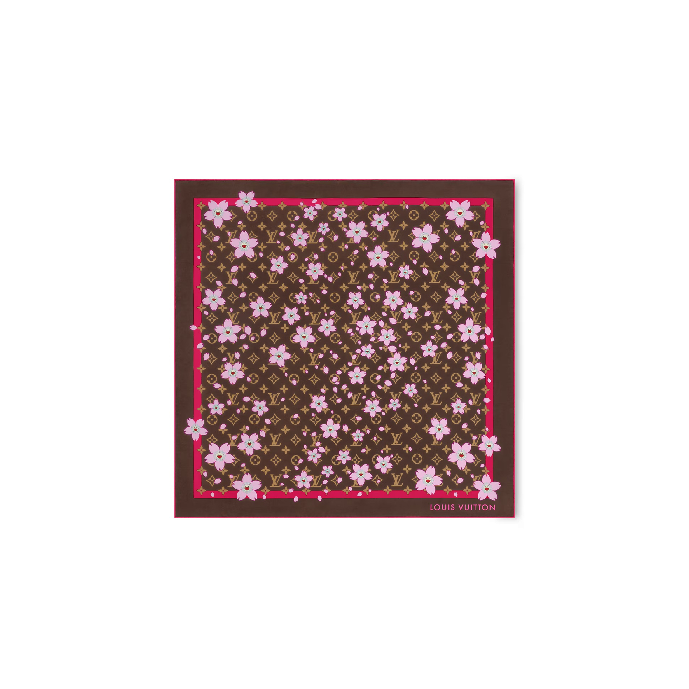 l0*is V*t0n murakami lv x tm monogram cherry blossom square 70 m96102 (67*67cm)
